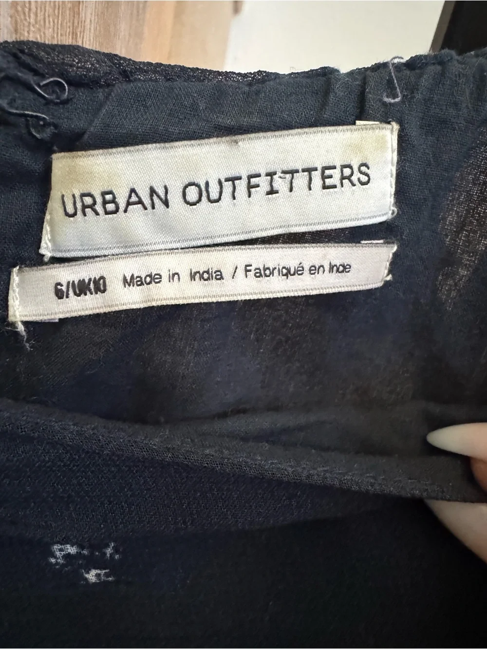 Urban Outfitters Navy Floral Mesh-Trim Midi Dress - Picture 6 of 8